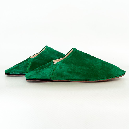 Marokkanische Wildleder Babouche gruen Gr. 38 - 40