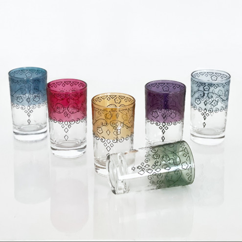 Große marokkanische Teegläser 6er-Pack CHAI-L3