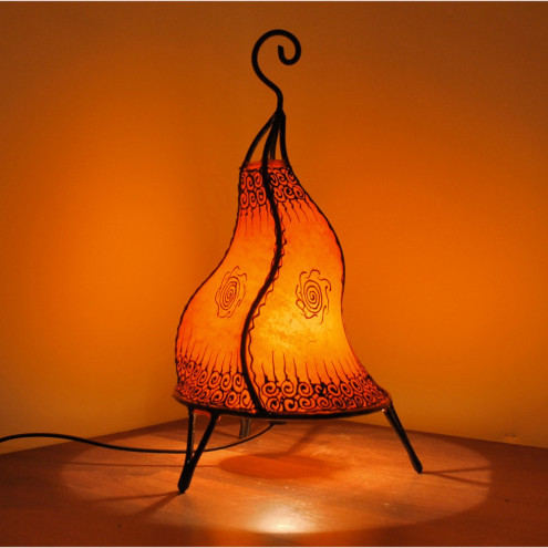 Orientalische Marokkanische Stehlampe Leder Lampe Hennalampe Lederleuchte Marrak 