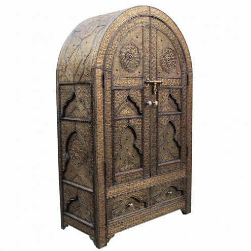 Marokkanischer Schrank mit Messing-Verkleidung KABBA