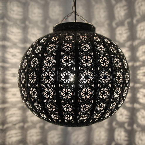 Orientalische Deckenleuchte "Kora_Kazdir_M" Dunkelbraun