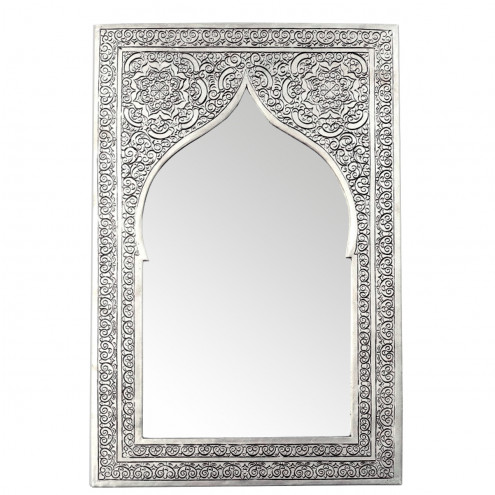 Orientalischer Spiegel KASIM-L Silber H38cm