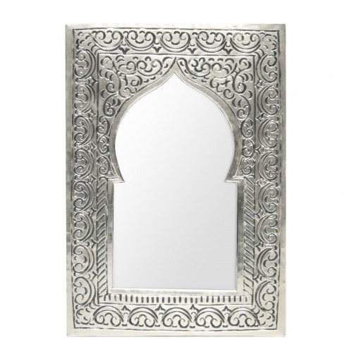 Marokkanischer Deco-Spiegel Kasim-X H17cm Silber