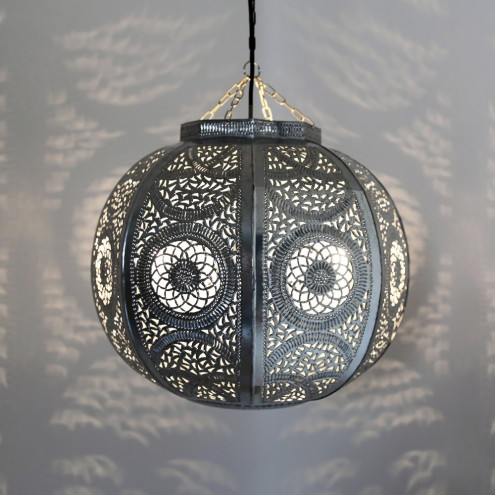 Orientalische Deckenleuchte "Kitora" Silber