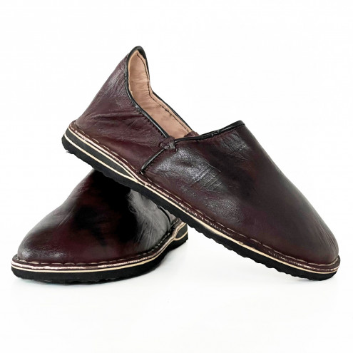 Marokkanische Hausschuhe Dunkelbraun MARAKKECH