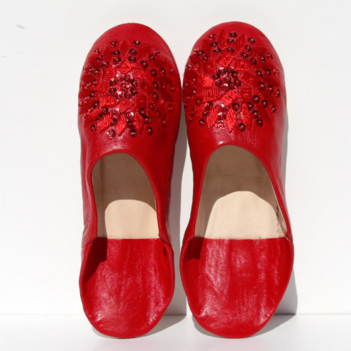 Orientalische Lederschuhe Mosona_ Rot