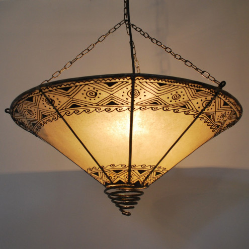 Deckenleuchte aus Leder ROSSOR Natur