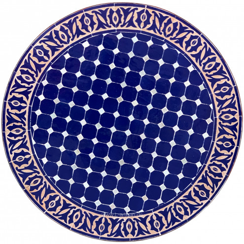 Mosaik-Tisch D80cm TAWRIK-BLAU