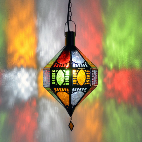 Marokkanische Hängeleuchte "Toupie 2" Multi