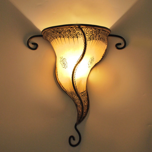 Marokkanischer Lampenschirm GARN Natur