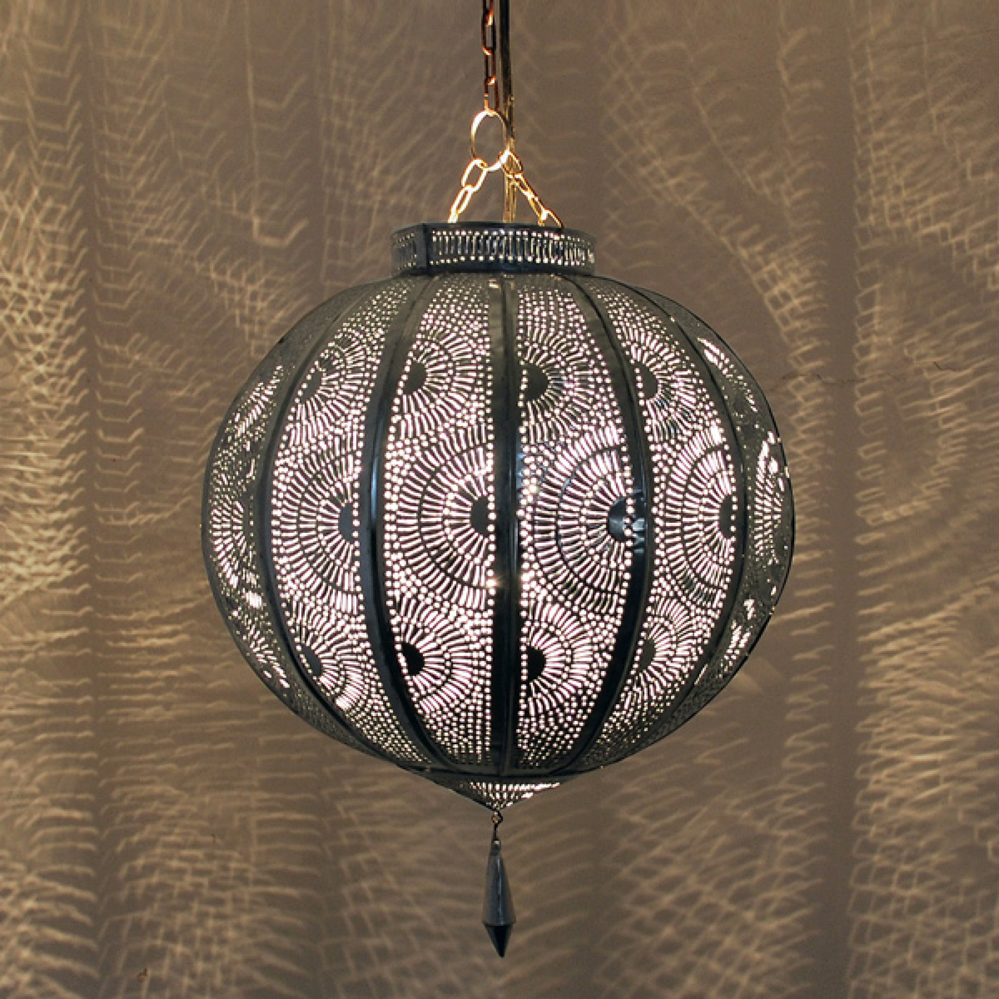 Orientalische Deckenleuchte "Kora_Kazdir_K_2" Silber