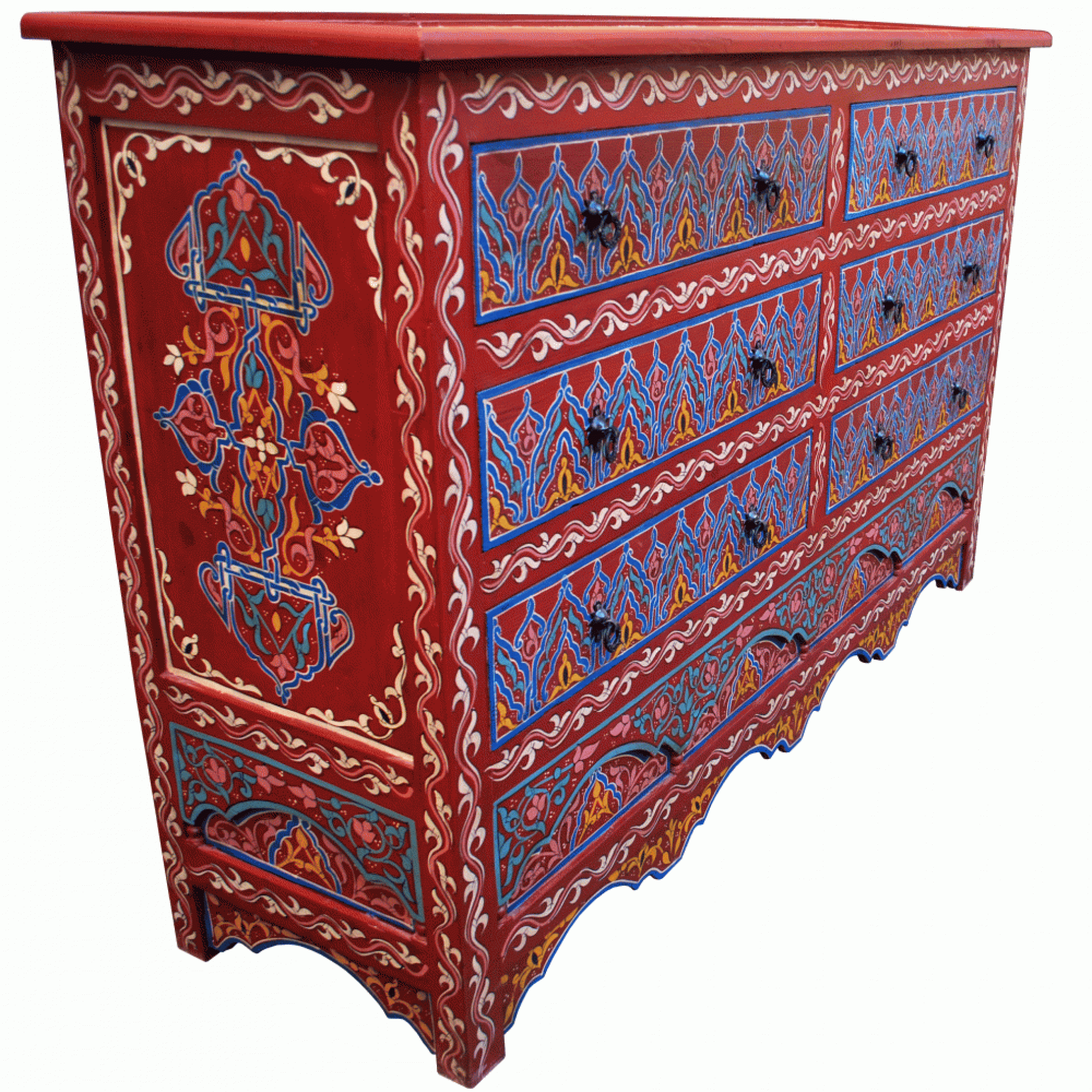 Arabischer Schrank "Hamri" handbemalt H106cm Arabischer Schrank "Hamri" handbemalt H106cm