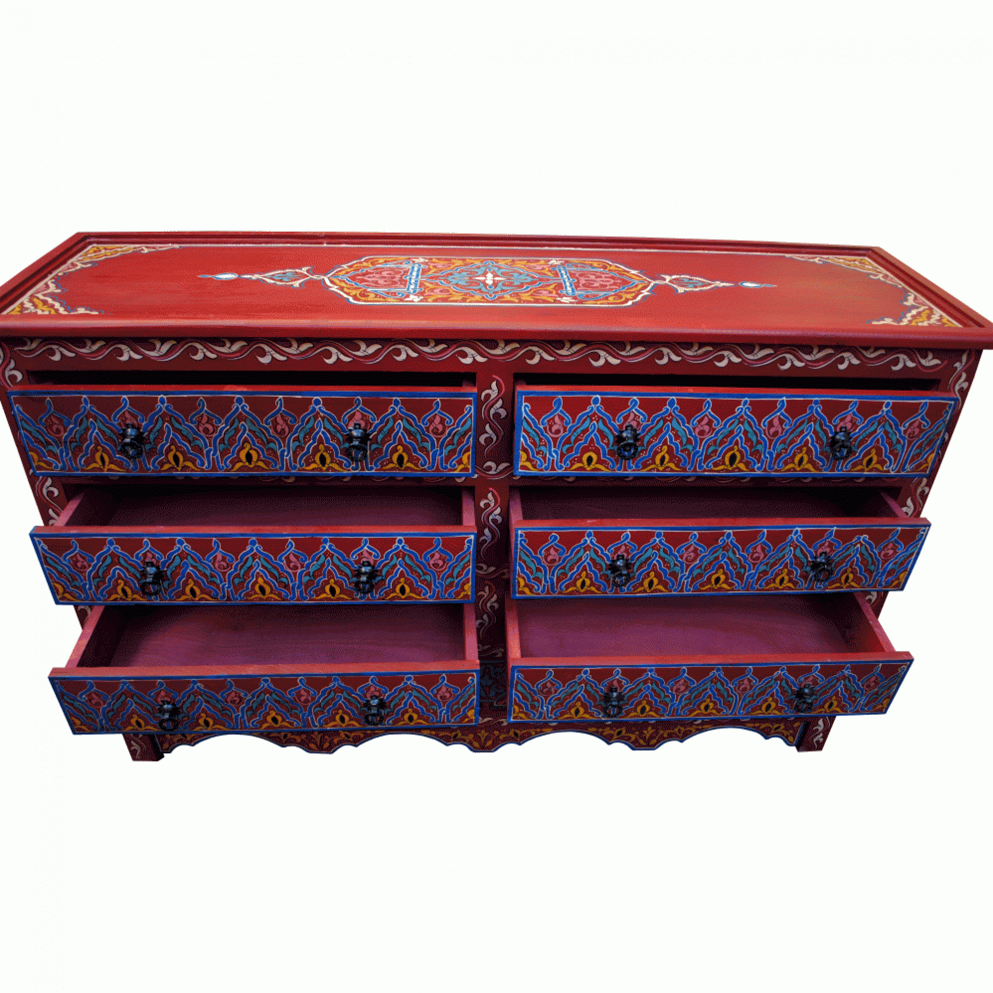 Arabischer Schrank "Hamri" handbemalt H106cm Arabischer Schrank "Hamri" handbemalt H106cm