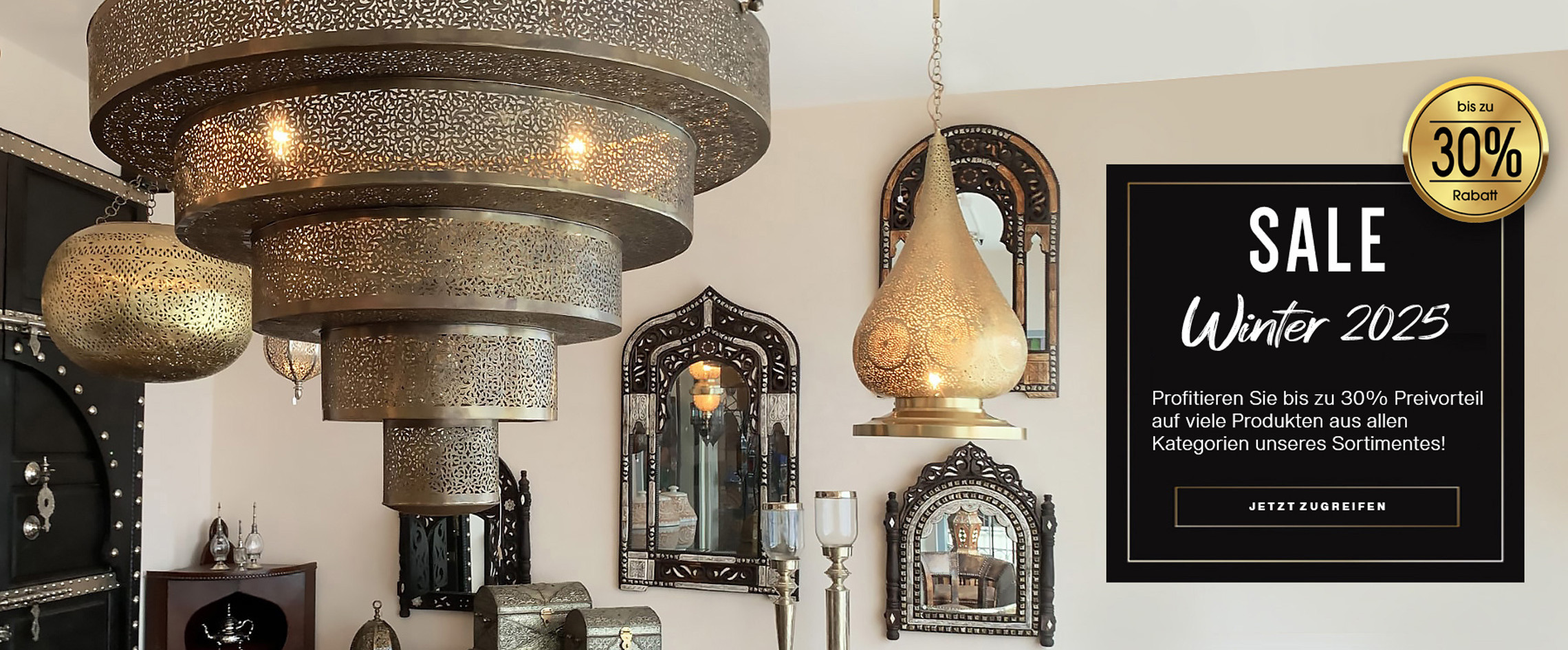 SALE Orientalische Lampen und Möbel