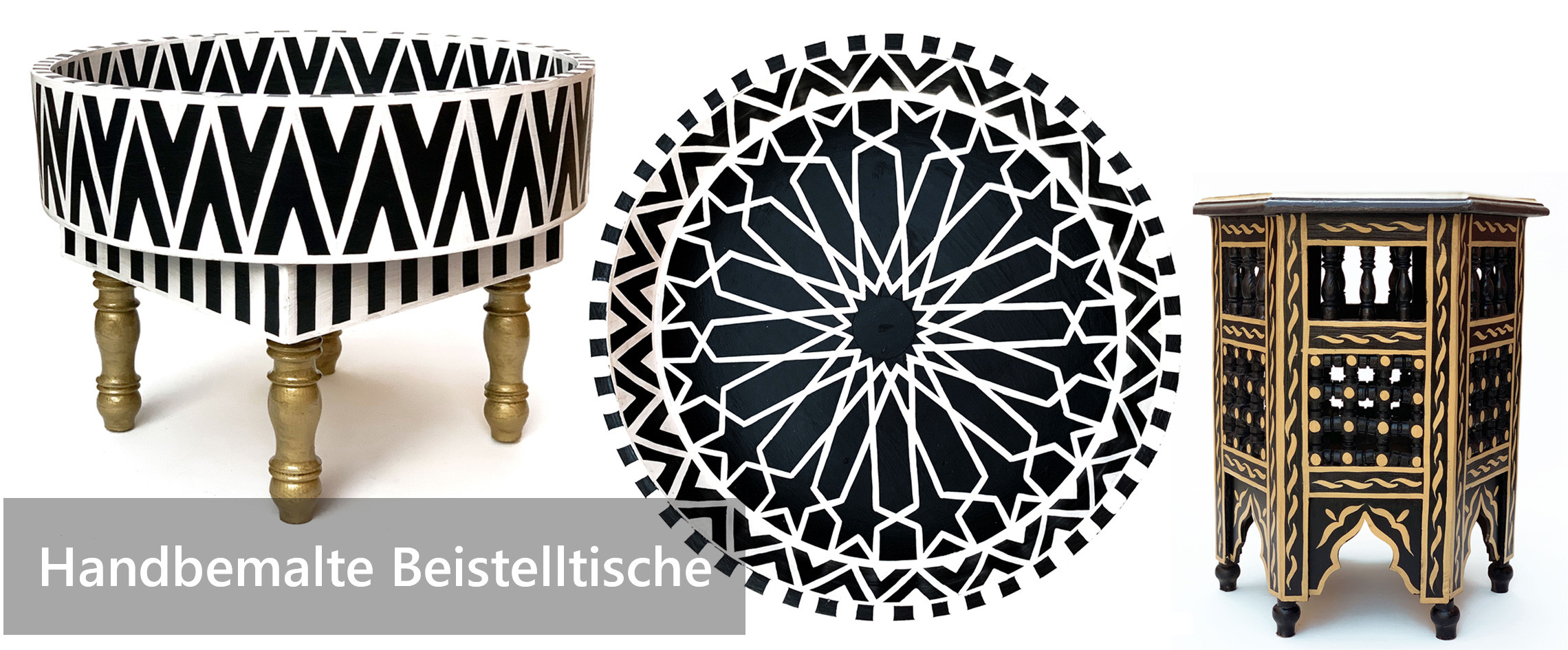 orientalische Handbemalte Beistelltische