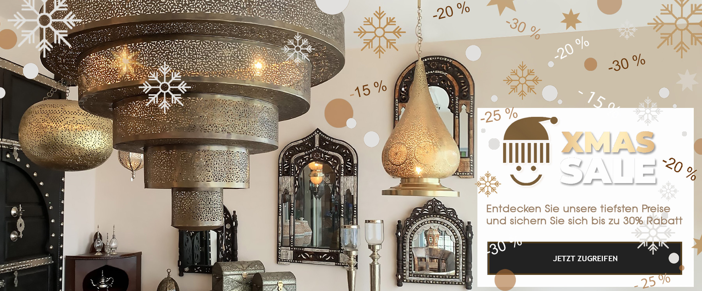 SALE Orientalische Lampen und Möbel